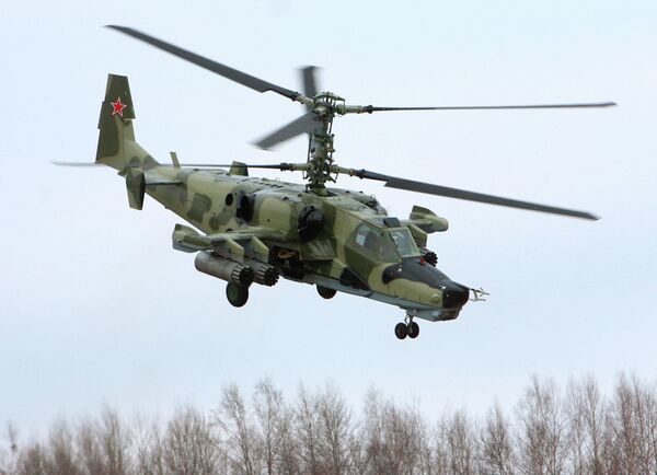 The Kamov Ka-50 attack helicopter, nicknamed the 'Black Shark' (Chernaya Akula), as it often features a matte black paint job. The Kamov Ka-50 attack helicopter, nicknamed the 'Black Shark' (Chernaya Akula), as it often features a matte black paint job. - Sputnik International