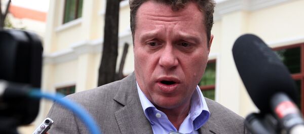 Russian tycoon Serei Polonsky speaks to the media at the Appeal Court in Phnom Penh on January 13, 2014 Russian tycoon Serei Polonsky speaks to the media at the Appeal Court in Phnom Penh on January 13, 2014 - Sputnik International