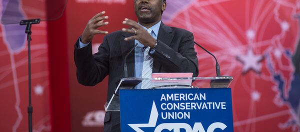 US conservative Ben Carson addresses the annual Conservative Political Action Conference (CPAC) at National Harbor, Maryland, outside Washington,DC on February 26, 2015 US conservative Ben Carson addresses the annual Conservative Political Action Conference (CPAC) at National Harbor, Maryland, outside Washington,DC on February 26, 2015 - Sputnik International