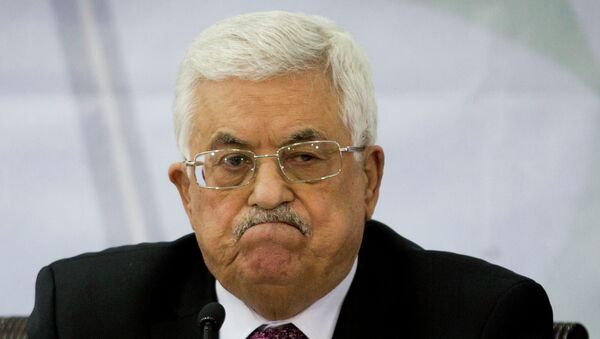 Palestinian President Mahmoud Abbas attends a meeting of the Central Committee of the Palestine Liberation Organization (PLO), in the West Bank city of Ramallah, Wednesday, March 4, 2015. - Sputnik International