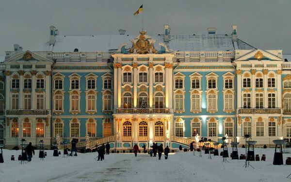 The Catherine Palace, above, was where the Tzarina Elizabeth had the Amber Room installed in 1755 and where officials tried to hide it under painted paper to save it from Nazi looting in 1941, to no avail. The Catherine Palace, above, was where the Tzarina Elizabeth had the Amber Room installed in 1755 and where officials tried to hide it under painted paper to save it from Nazi looting in 1941, to no avail. - Sputnik International