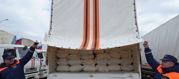 Seventeenth humanitarian convoy for southeastern Ukraine being formed in Rostov Region - Sputnik International