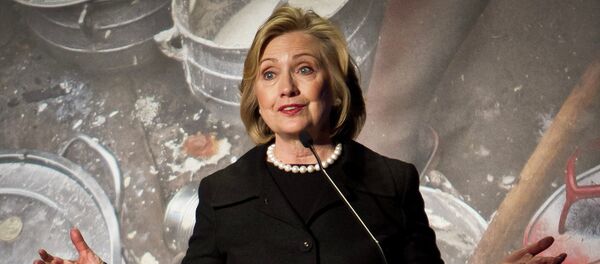 Hillary Rodham Clinton, former US Secretary of State, speaks during her keynote remarks at the Global Alliance for Clean Cookstoves summit - Sputnik International