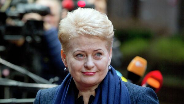 Lithuanian President Dalia Grybauskaite arrives for an EU summit in Brussels - Sputnik International