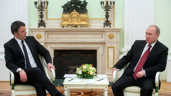 President Putin meets with Italian Prime Minister Renzi. - Sputnik International