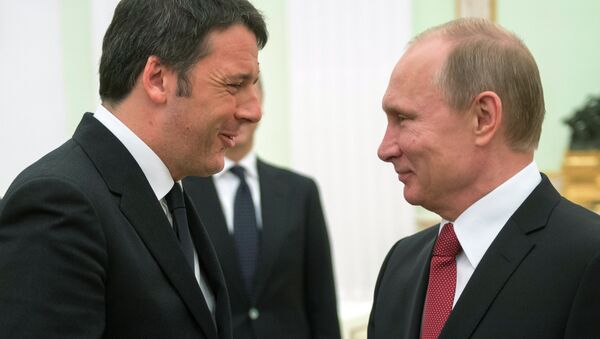 President Putin meets with Italian Prime Minister Renzi - Sputnik International