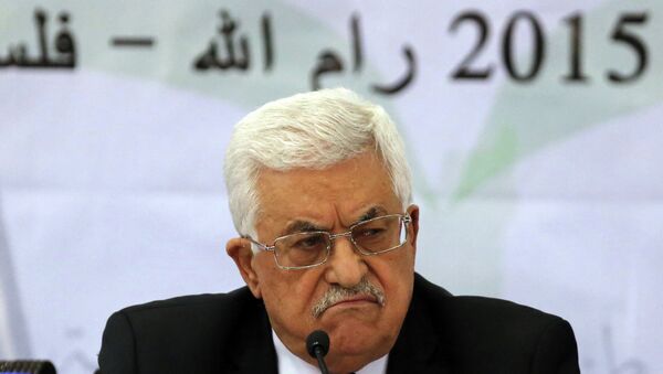 Palestinian leader Mahmud Abbas addresses the Palestinian leadership at the opening of a two-day conference in the West Bank city of Ramallah to discuss the future of the Palestinian Authority - Sputnik International