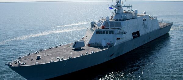This July 28, 2008 file photo shows USS Freedom, the first ship in the Navy's new Littoral Combat Ship (LCS) class. - Sputnik International
