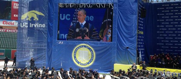 President Obama at UC Irvine Commencement 2014 President Obama at UC Irvine Commencement 2014 - Sputnik International