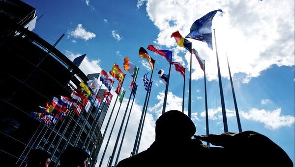 The EU flags in Strasbourg - Sputnik International