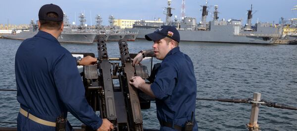 US Navy personnel are pictured aboard the USS Destroyer Donald Cook at the Constanta shipyard in the Romanian Black Sea port of Constanta US Navy personnel are pictured aboard the USS Destroyer Donald Cook at the Constanta shipyard in the Romanian Black Sea port of Constanta - Sputnik International