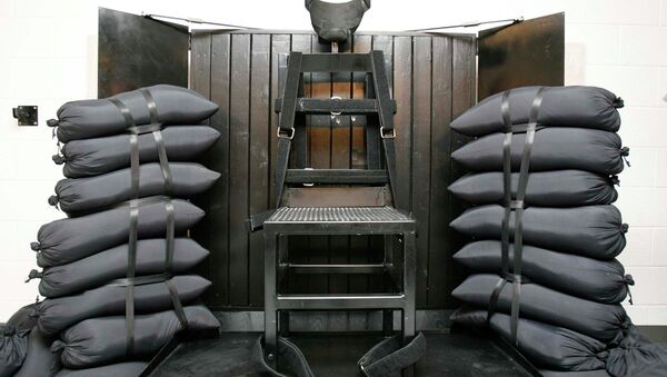 This file photo shows the firing squad execution chamber at the Utah State Prison in Draper, Utah. Utah's Gov. Gary Herbert will not say if he'll sign a bill to bring back the firing squad but does say the method would give Utah a backup execution method. - Sputnik International