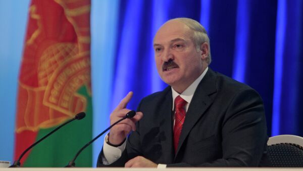Incumbent Belarusian President Alexander Lukashenko speaks during a news conference after preliminary election results show him overwhelmingly winning a fourth term in Minsk, Berlarus, Monday, Dec. 20, 2010 - Sputnik International