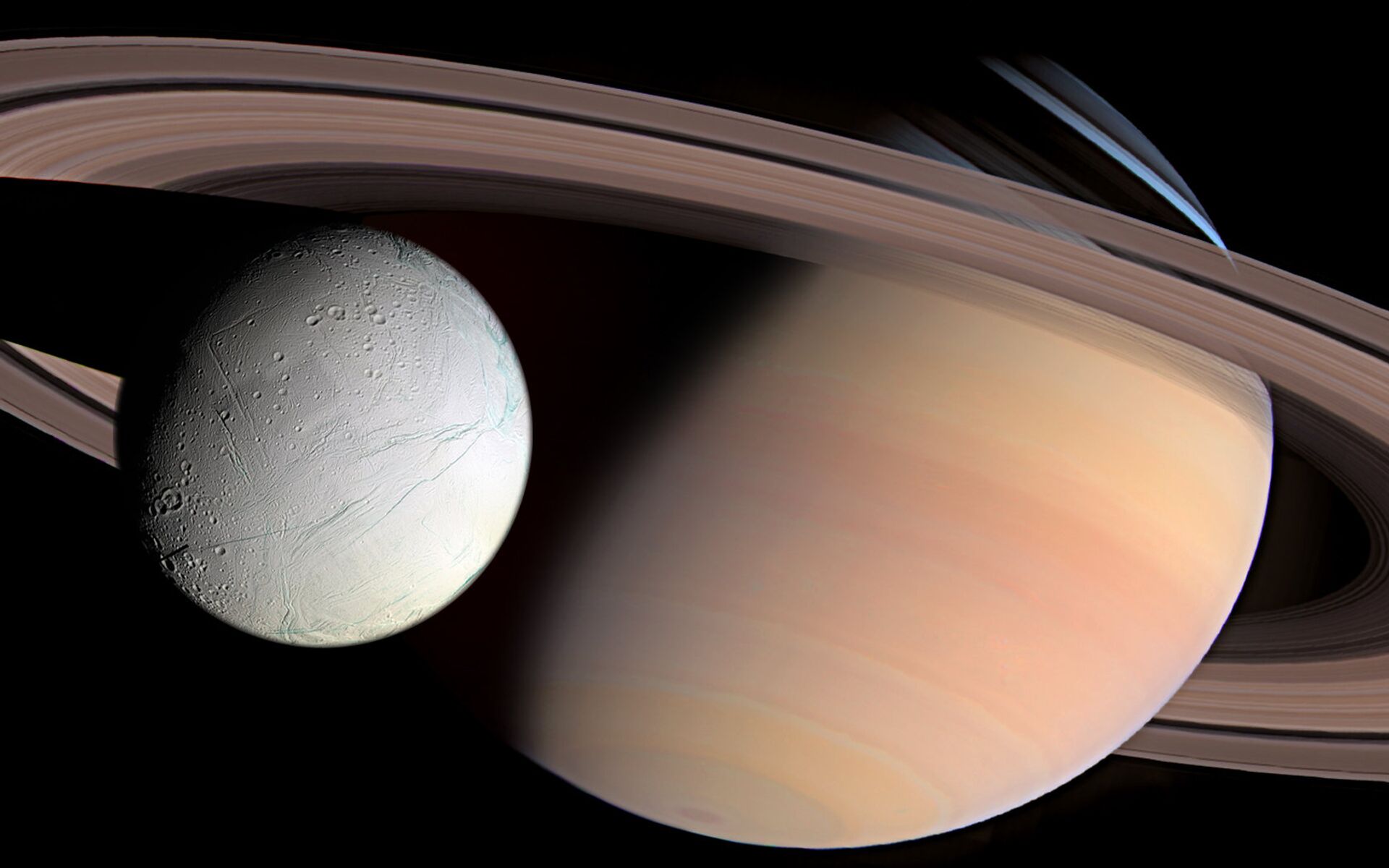 Saturn and Enceladus  - Sputnik International, 1920, 29.12.2022