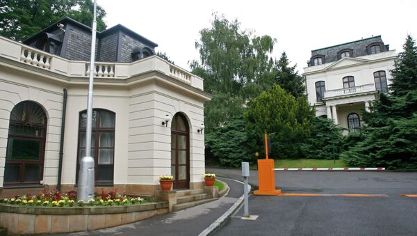 In this June 24, 2009 picture, the building of the Russian Embassy in Prague, Czech Republic, is shown - Sputnik International