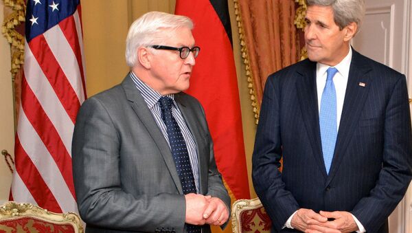 German Foreign Minister Frank-Walter Steinmeier and the US Secretary of State John Kerry - Sputnik International