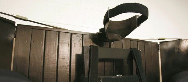 The execution chamber at the Utah State Prison after Ronnie Lee Gardner was executed by firing squad Friday - Sputnik International