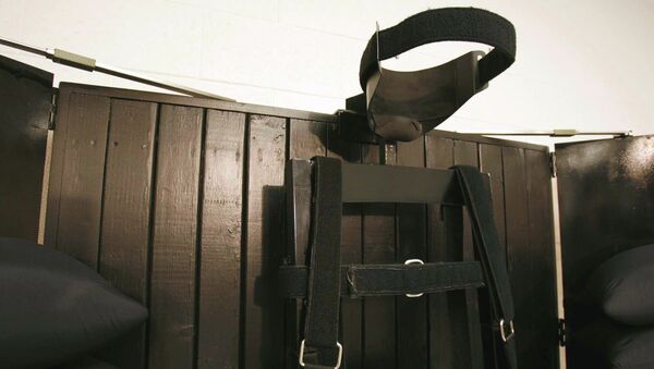 The execution chamber at the Utah State Prison after Ronnie Lee Gardner was executed by firing squad Friday - Sputnik International