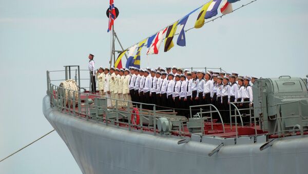 Servicemen of the Black Sea Fleet during Navy Day parade rehearsal in Sevastopol - Sputnik International