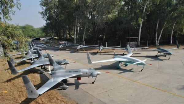A fleet of Burraqs, Pakistan's new armed drones. - Sputnik International