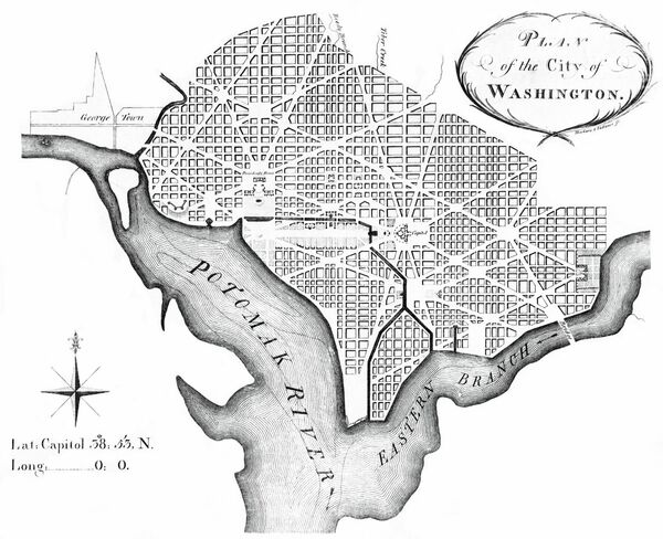 The L'Enfant Plan for Washington, D.C., as revised by Andrew Ellicott in 1792 - Sputnik International