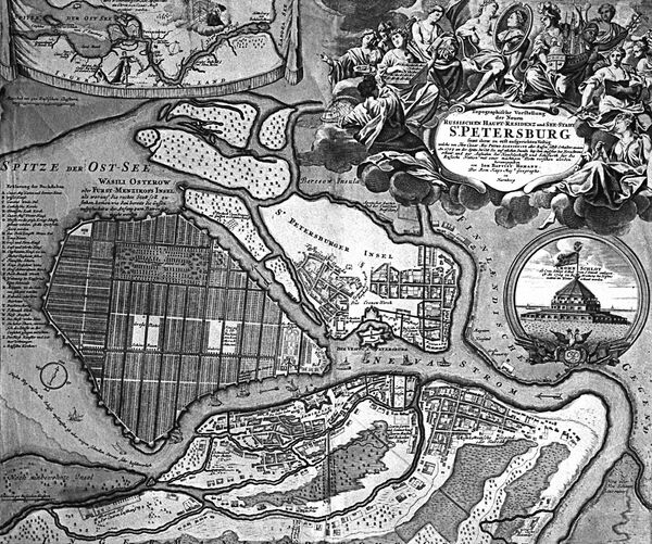 Plan of St.Petersburg, 1716 - Sputnik International