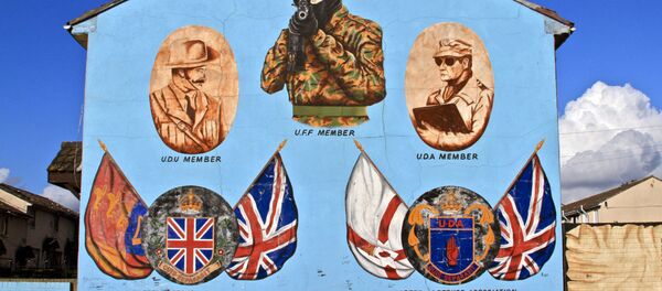 One of the murals near Shankill Road in Belfast, Northern Ireland. One of the murals near Shankill Road in Belfast, Northern Ireland. - Sputnik International