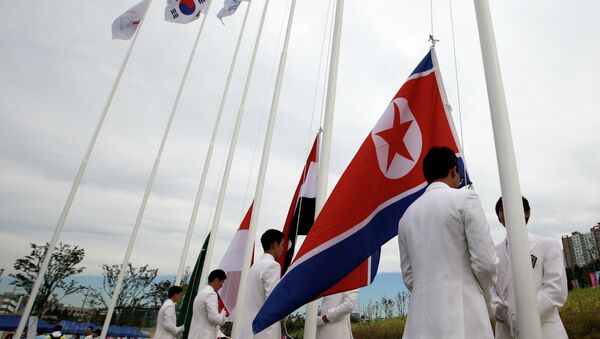 North Korea and South Korea Flag - Sputnik International