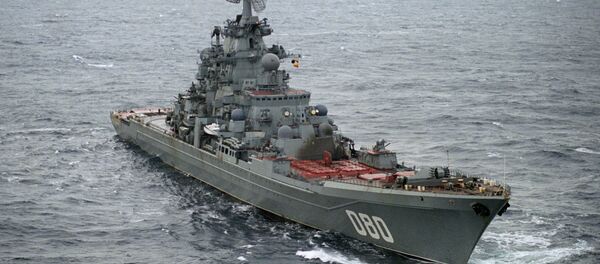 Heavy nuclear missile-bearing cruiser Admiral Nakhimov in the Barents Sea. The Northern Fleet of Russia. - Sputnik International