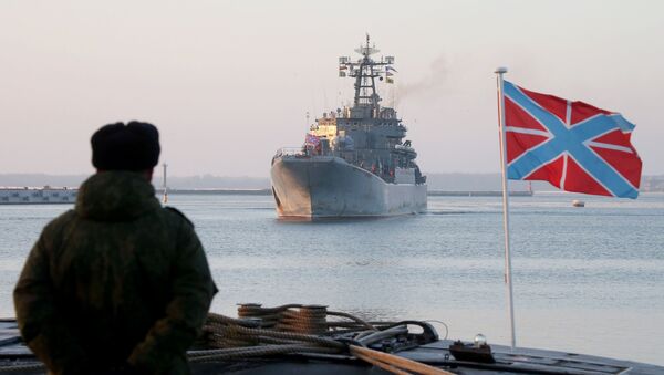 The Kaliningrad large landing ship is back to Baltiysk naval harbor - Sputnik International