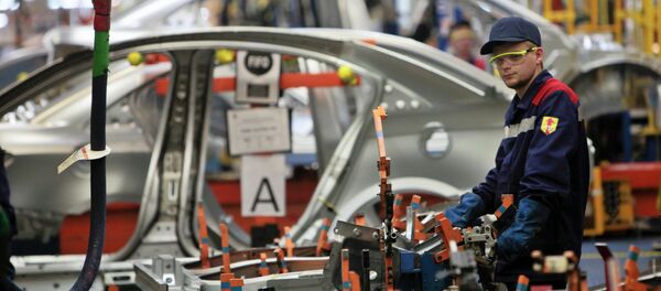 Opel Astra small cars now produced at the General Motors plant Opel Astra small cars now produced at the General Motors plant - Sputnik International