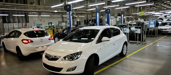Opel Astra compacts manufactured at the General Motors plant in the Shushary-2 production zone Opel Astra compacts manufactured at the General Motors plant in the Shushary-2 production zone - Sputnik International