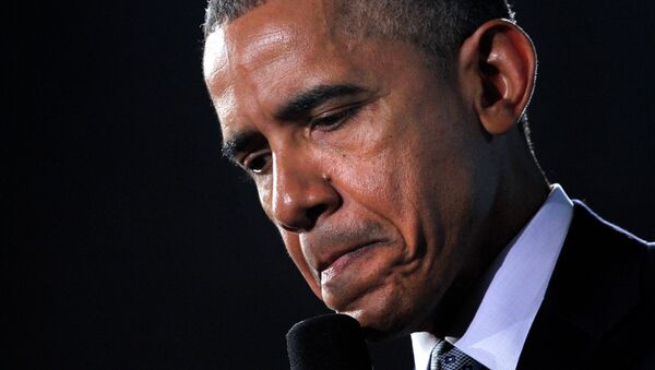 President Barack Obama thinks as he is asked a question - Sputnik International
