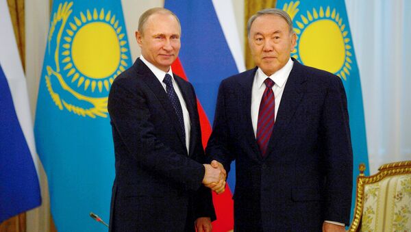 March 20. 2015. President Vladimir Putin (left) and President of Kazakhstan Nursultan Nazarbayev during a meeting at the Akorda residence - Sputnik International