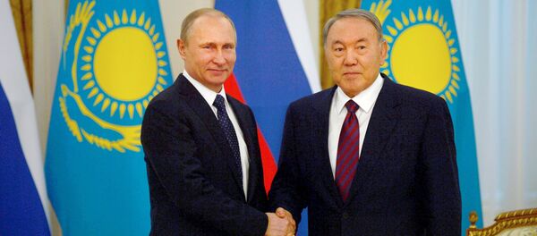 March 20. 2015. President Vladimir Putin (left) and President of Kazakhstan Nursultan Nazarbayev during a meeting at the Akorda residence - Sputnik International