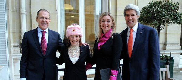 Spokesperson Psaki Poses in a New Hat With Russian Counterpart and Their Respective Bosses Spokesperson Psaki Poses in a New Hat With Russian Counterpart and Their Respective Bosses - Sputnik International