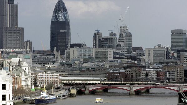 View from Nelson's Column shows the Gherkin building over central London's skyline - Sputnik International