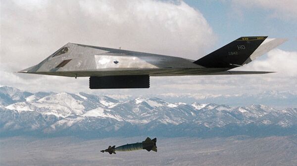 Seen is an undated photo of a F-117 Nighthawk aircraft. - Sputnik International