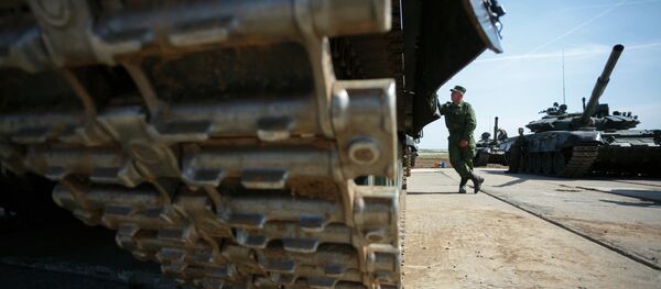 Tank biathlon competition in the Volgograd Region Tank biathlon competition in the Volgograd Region - Sputnik International