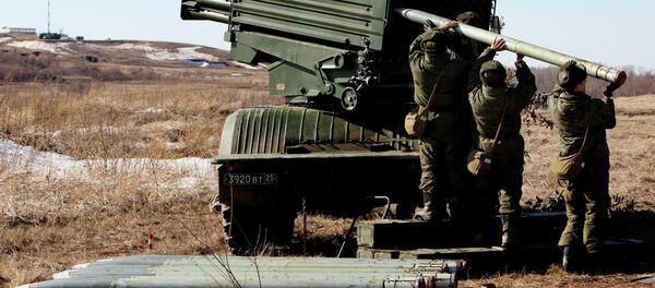 Artillery drill held at Sergeyevsky base in Primorsky Territory Artillery drill held at Sergeyevsky base in Primorsky Territory - Sputnik International