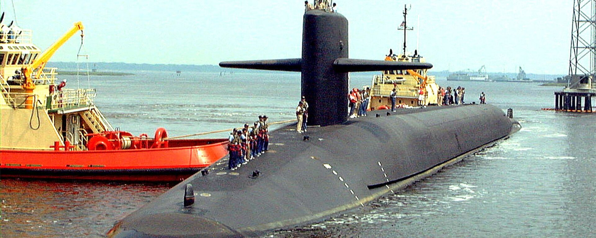 The USS Louisiana, the last of the 18 Trident submarines, arrives at its homeport, the Naval Submarine Base in Kings Bay. (File) - Sputnik International, 1920, 26.03.2024