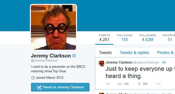 Jeremy Clarkson changed his Twitter bio minutes after it was announced he had been axed by the BBC. Jeremy Clarkson changed his Twitter bio minutes after it was announced he had been axed by the BBC. - Sputnik International