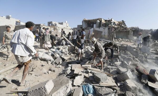 Yemeni Capital Sanaa After Airstrikes - Sputnik International
