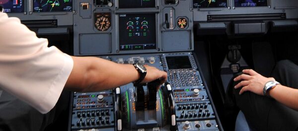 Pilots in the cockpit of an Airbus A320 at Cengkareng airport in Jakarta. File photo Pilots in the cockpit of an Airbus A320 at Cengkareng airport in Jakarta. File photo - Sputnik International