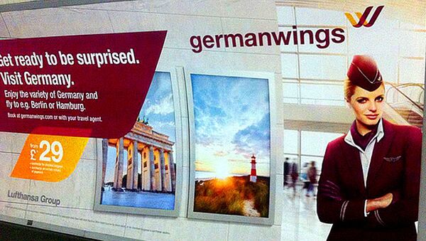 Germanwings advert in the London metro - Sputnik International