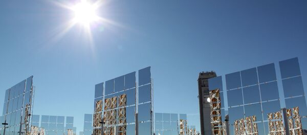 The sun shines above the field of mirrors that make up the National Solar Thermal Test Facility at Sandia National Laboratories in Albuquerque, New Mexico The sun shines above the field of mirrors that make up the National Solar Thermal Test Facility at Sandia National Laboratories in Albuquerque, New Mexico - Sputnik International