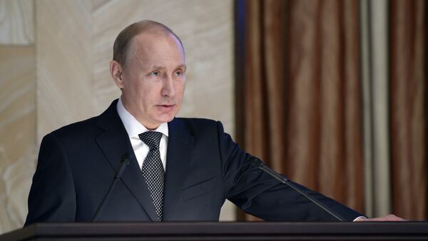 Russian President Vladimir Putin addresses meeting of Federal Security Service board - Sputnik International