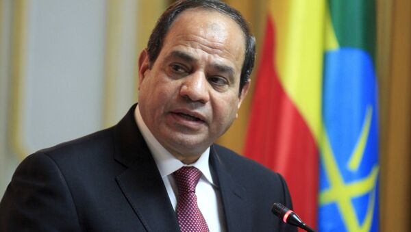 Egyptian President Abdel Fattah al-Sisi addresses a news conference after meeting Ethiopian Prime Minister Hailemariam Desalegn in Ethiopia's capital Addis Ababa, March 24, 2015 - Sputnik International
