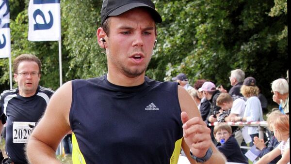 Andreas Lubitz competes at the Airportrun in Hamburg, northern Germany - Sputnik International