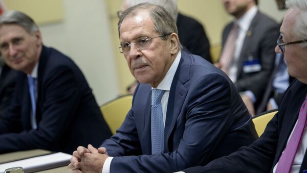 Russian Foreign Minister Sergey Lavrov waits for the start of a meeting at the Beau Rivage Palace Hotelin Lausanne, Switzerland, Sunday March 28, 2015 - Sputnik International